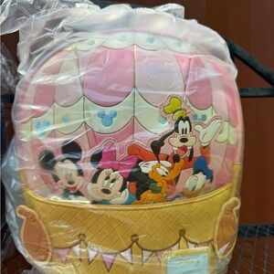 Disney Loungefly Hard Tag Hot Air Balloon Mickey and Friends Backpack